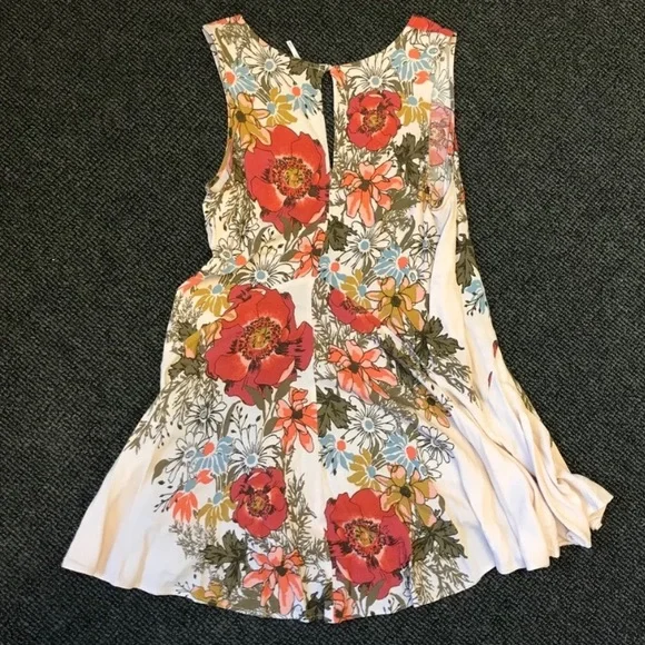 NWOT Free People “Backyard Party” Floral High Low Tunic Dress Size S - Picture 12 of 16